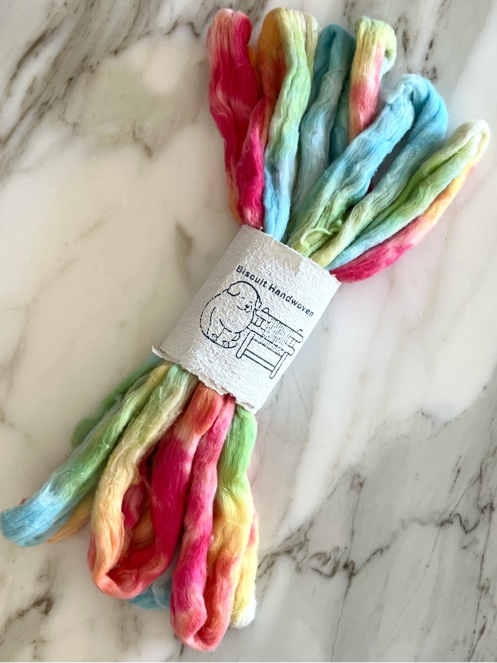 Hand Dyed Cotton Sliver Roving